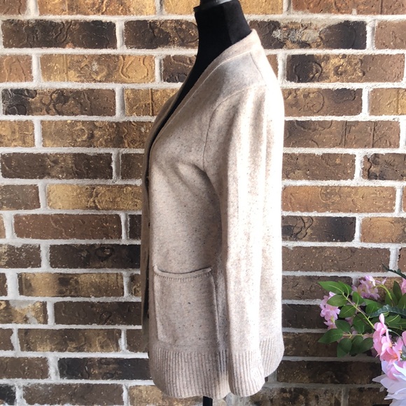 Madewell Donegal Maysfield Beige Merino Wool V Neck Cardigan Sweater - Picture 5 of 8